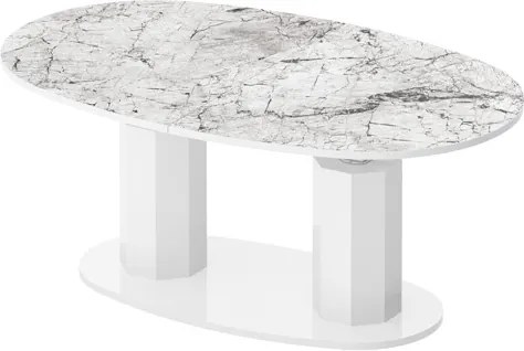 Rozkładany i podnoszony ławostół Barletta marmur wysoki połysk