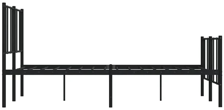 Czarne metalowe łóżko loftowe 180x200cm - Quzi