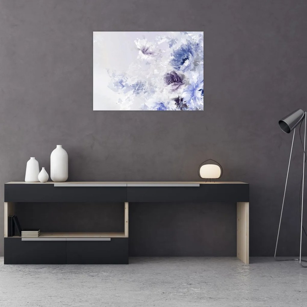 Obraz - Kwiaty, teksturowane malarstwo (70x50 cm)