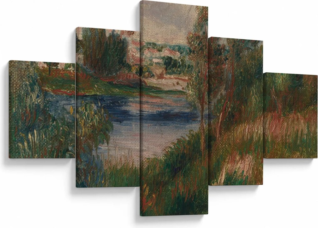 Obraz - Auguste Renoir, Landscape at Vetheuil, reprodukcje (125x70 cm)