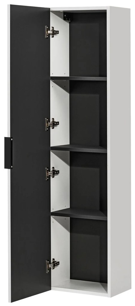 Szafka łazienkowa wisząca słupek biały mat 35 x 25 x 140 cm ASTROS White