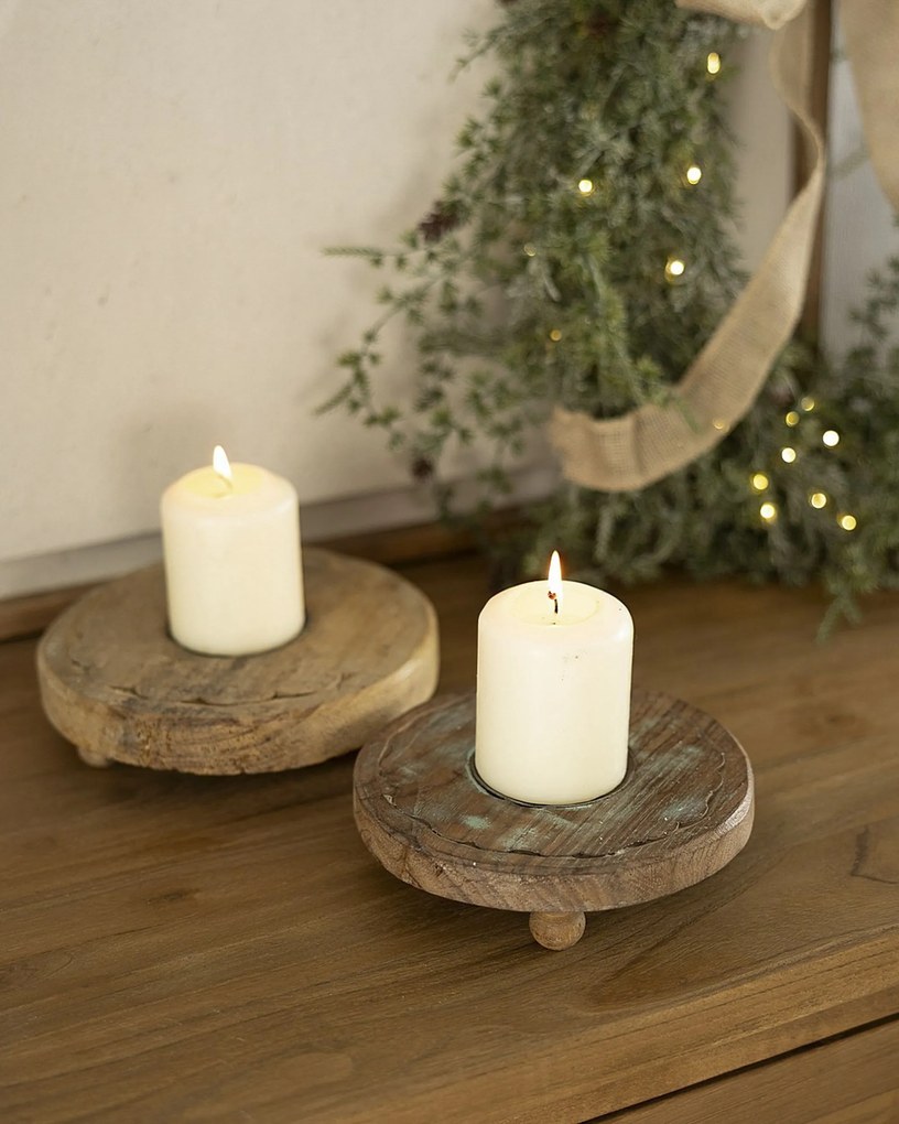 Podstawka na świecę Rustic Flame 15 cm