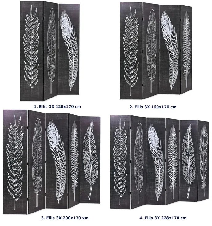 Rozkładany parawan - Korvi 3X 120 x 170 cm