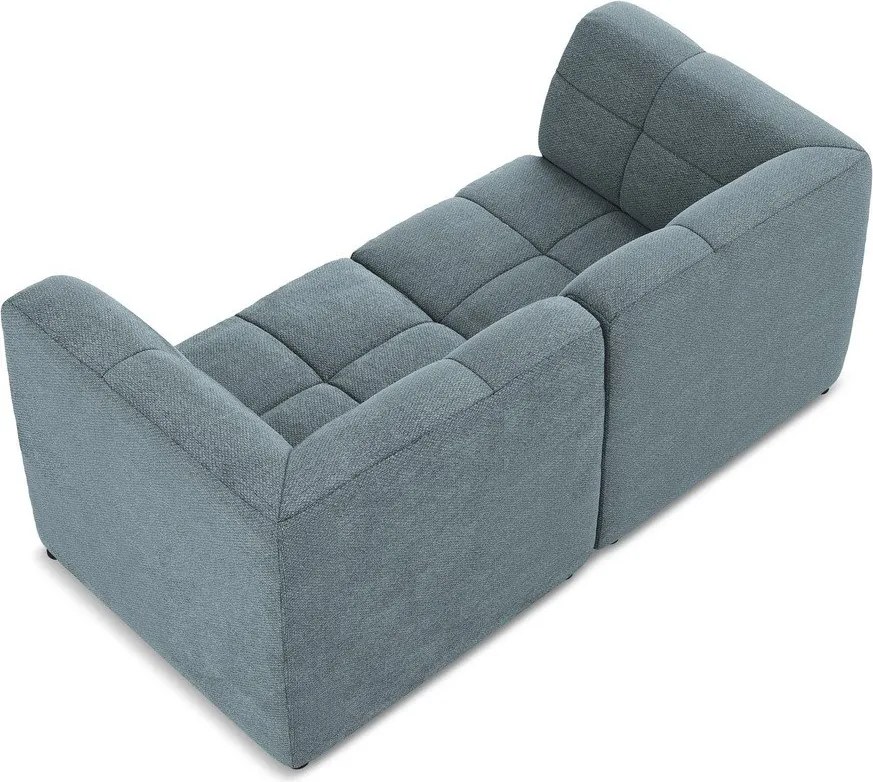 Niebieska sofa z materiału bouclé 180 cm Aloha – Makamii