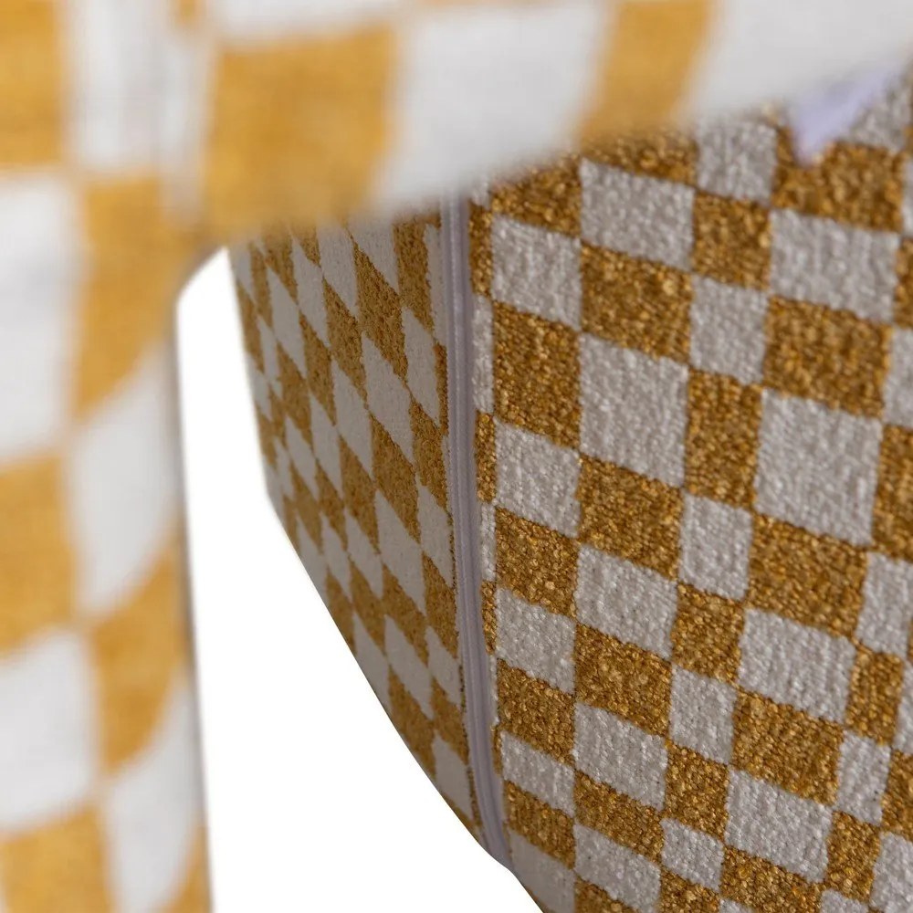 Żółty tapicerowany stołek Charlie – WOOOD