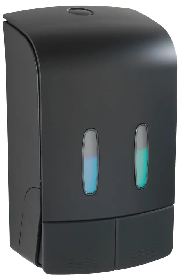 Czarny ścienny plastikowy dozownik do mydła 0.96 l Tartas – Wenko