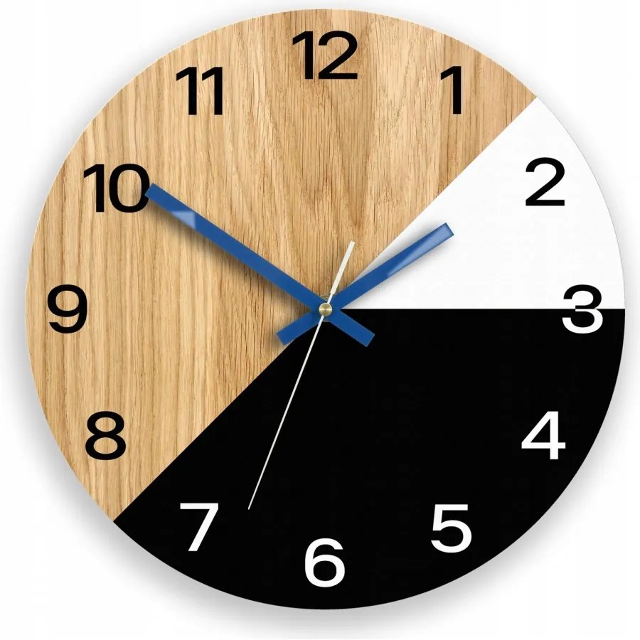 Zegar na ścianę nowoczesny efektowny okrągły cichy do kuchni salonu pokoju