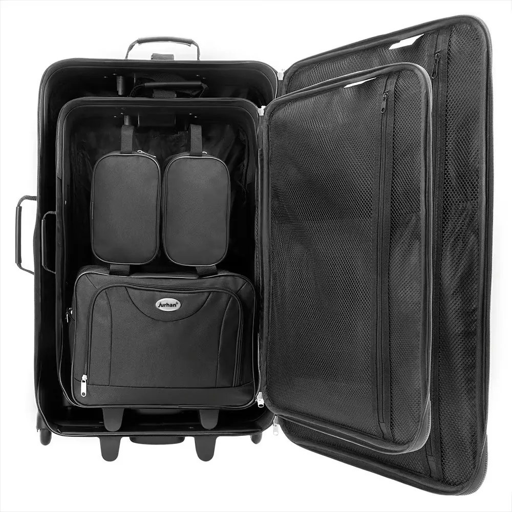 Zestaw walizek TRAVEL, 5-częściowy, czarna Monzana