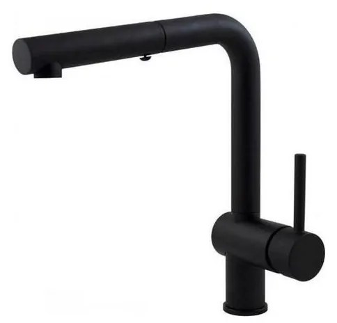 Paffoni - Bateria zlewozmywakowa z wysuwaną wylewką LIGHT 29,2 cm czarna