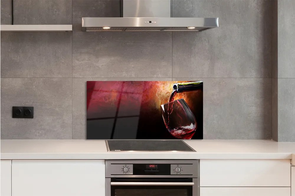 Szklany Panel Wino czerwone