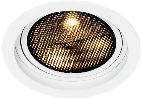 Nowoczesny reflektor wpuszczany biały regulowany - Coop 111 Honey Nowoczesny Oswietlenie wewnetrzne
