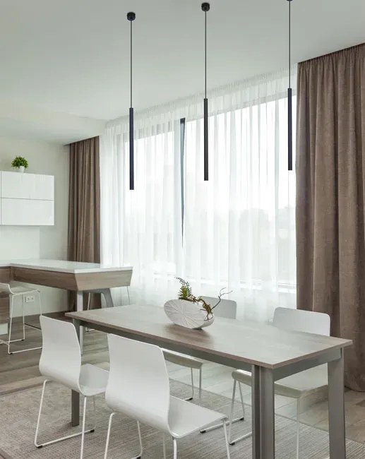 Czarna lampa wisząca sopel nad wyspę - S810 W6-Z31