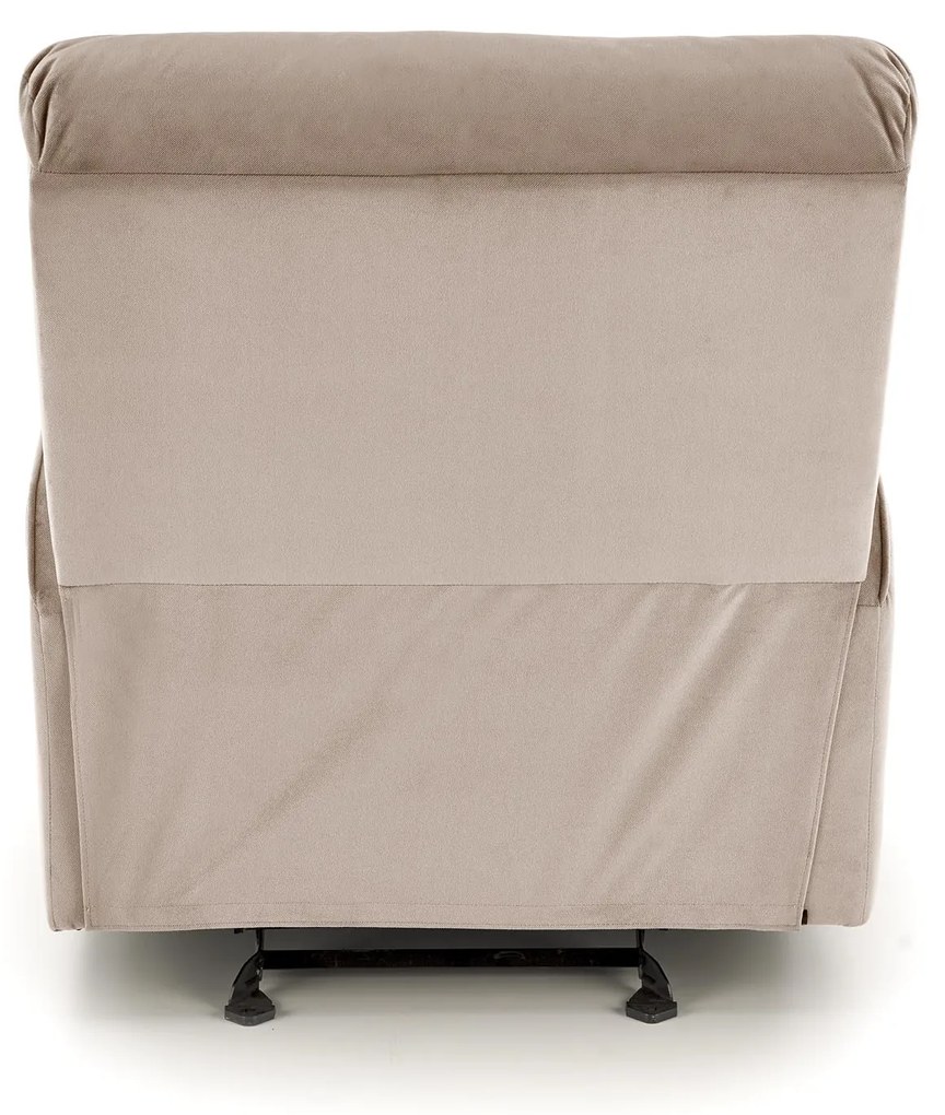 KARIM Fotel wypoczynkowy Beżowy Funkcja kołyski Klasyczny Tkanina