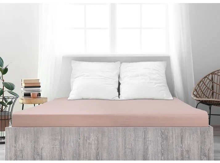 4Home prześcieradło jersey Ideal stary róż, 90 x 200 cm, 90 x 200 cm