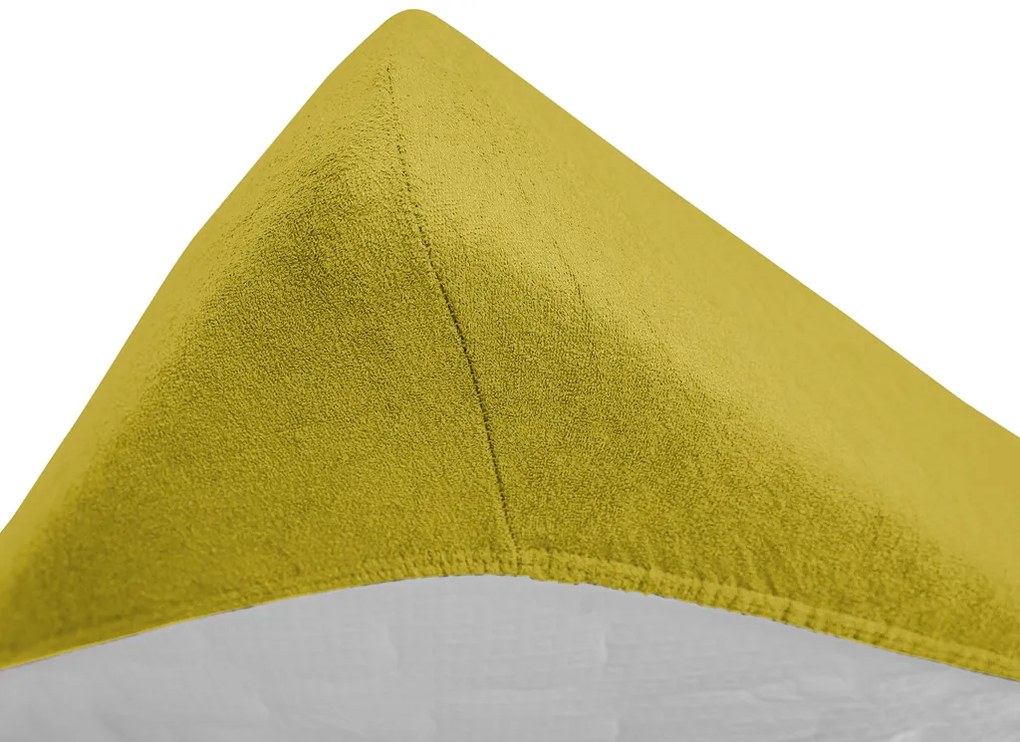 PrzytulneMieszkanie.pl Prześcieradło frotte do łóżeczka żółte 60x120 cm