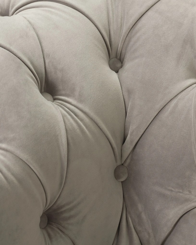 Fotel Chesterfield Classic Velvet Light Grey 118x96x77cm