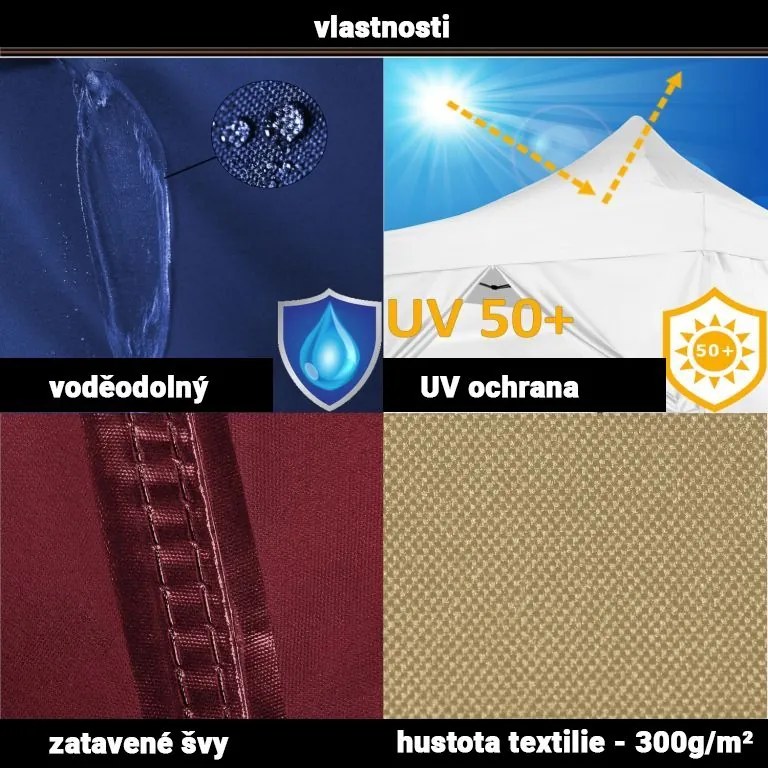 Namiot ogrodowy namiot 3 x 6 INSTENT - kolor szampan