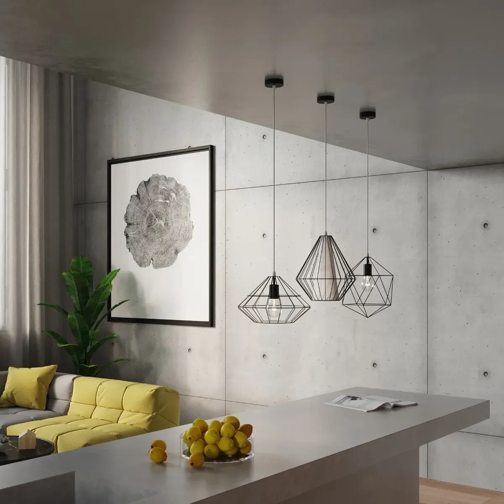 Lampa wisząca UMBERTO czarna SOLLUX  LIGHTING