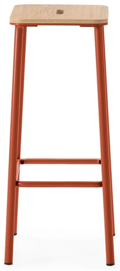 Ceglaste hokery zestaw 2 szt. (wysokość siedziska 65 cm) Abba – Marckeric