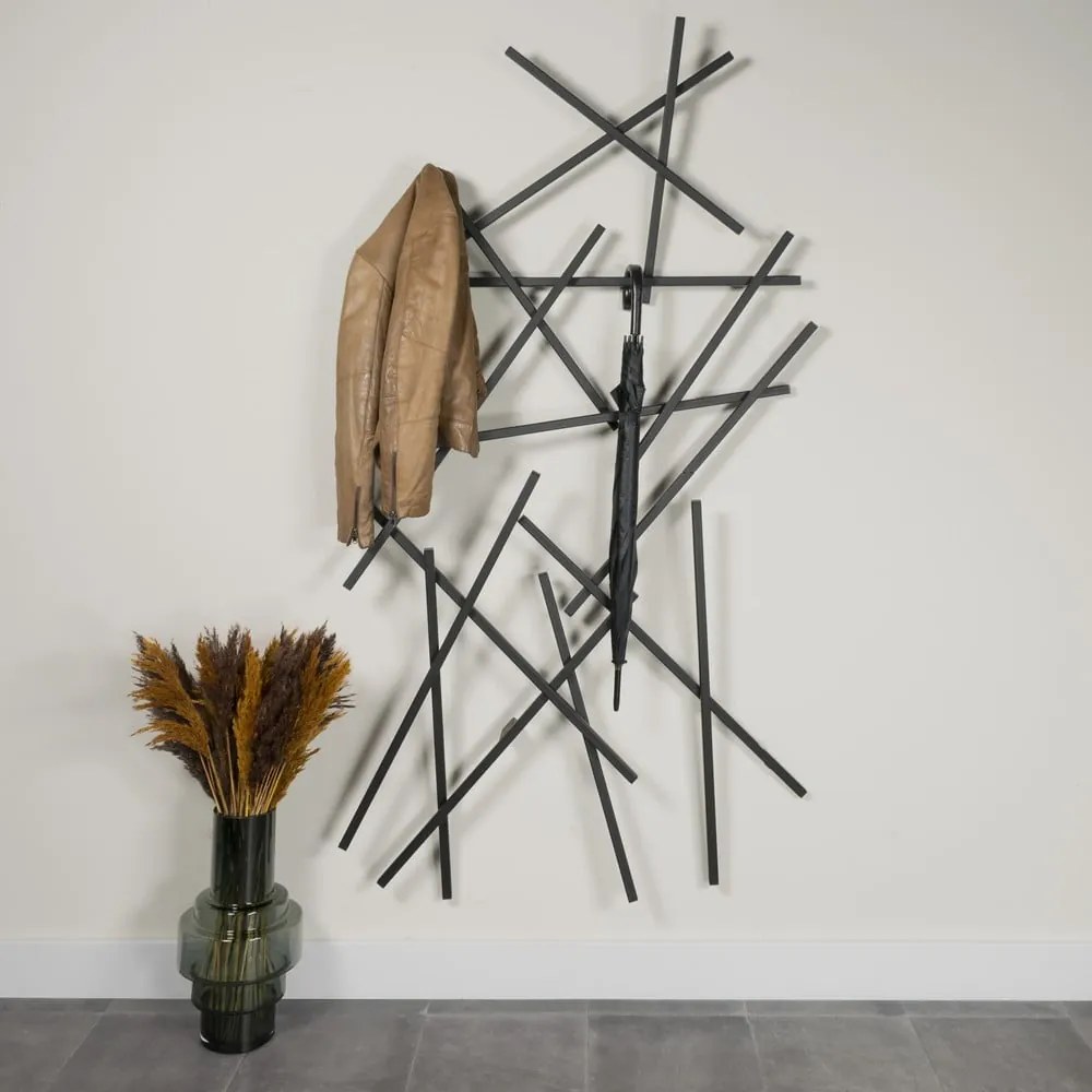 Czarny metalowy wieszak ścienny Matches – Spinder Design