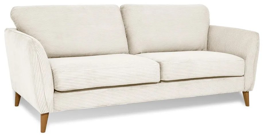 Biała sztruksowa sofa 206 cm Paris – Scandic