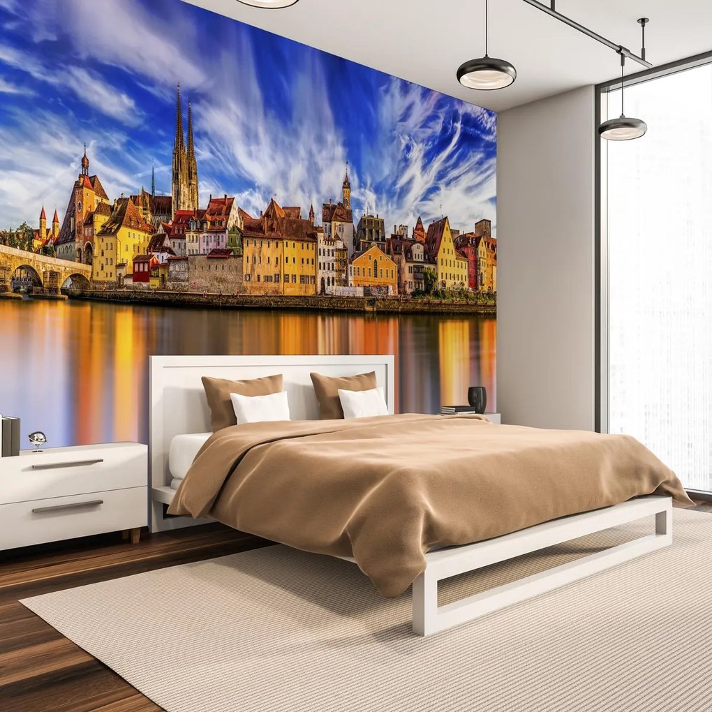 Fototapeta - Kolorowe miasteczko (196x136 cm)