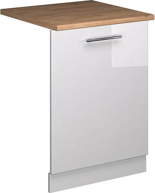 Panel przedni zmywarki biały wysoki połysk 60x1.6x81.8 fame-line