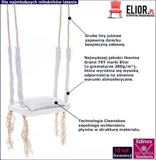 Szara huśtawka dla dziecka B8-F43