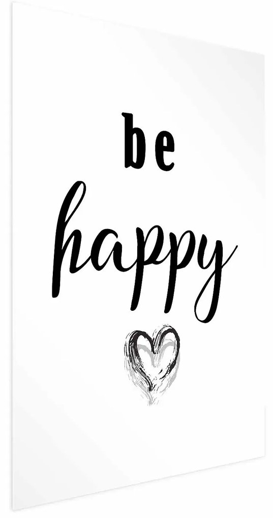 Plakat Be happy 60x90 cm bez ramy bez marginesu ARTGEIST B