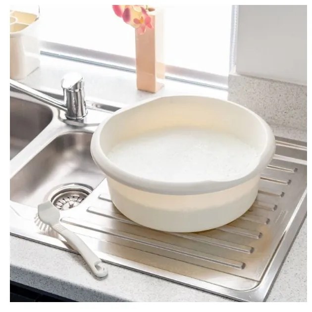 Kremowa okrągła plastikowa miska Addis, ø 34 cm