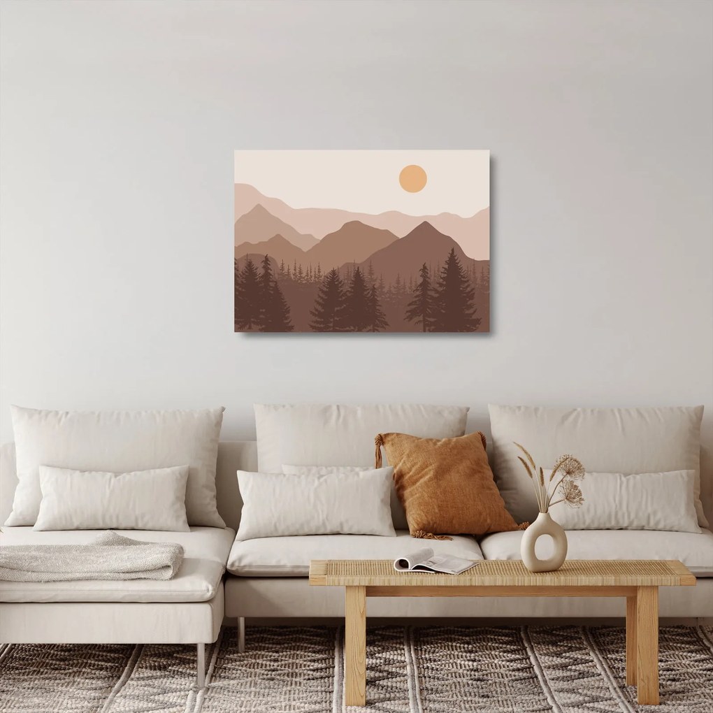 Obraz na szkle - Góry Brunatne N⁰1 (70x50 cm)