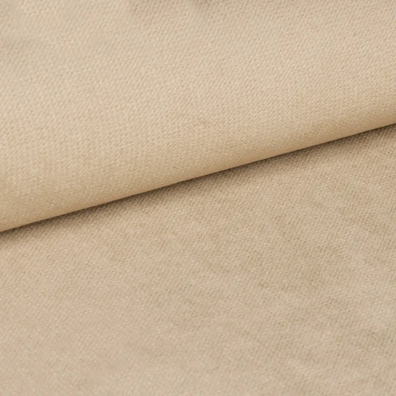 Łóżko tapicerowane COMFINO VELVET z wysuwanym miejscem do spania 120x200 cm, kremowe