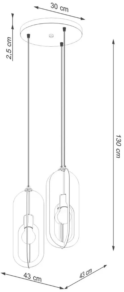 Biała potrójna industrialna lampa nad stół - 3X A652 D3-W92
