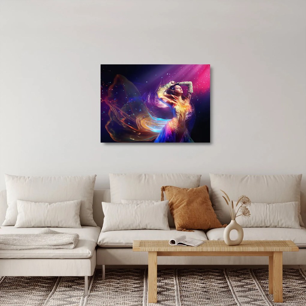 Obraz na szkle mistycznej kobiety (70x50 cm)