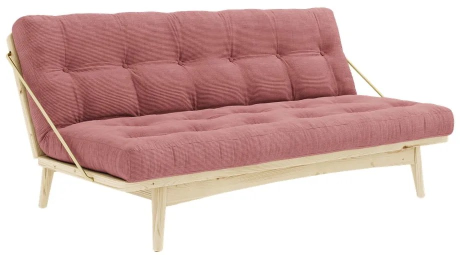 Różowa rozkładana sofa 190 cm Folk – Karup Design