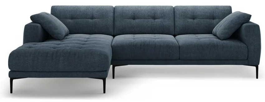 Ciemnoniebieski narożnik (lewostronny/z szezlongiem) Bemy – Micadoni