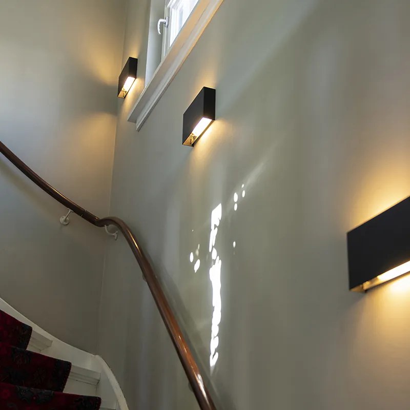 Nowoczesna lampa ścienna czarna - Otan Nowoczesny Oswietlenie wewnetrzne