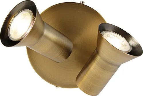 Sufitowy reflektor brązowy okrągły, regulowany i obracany - Karin 2