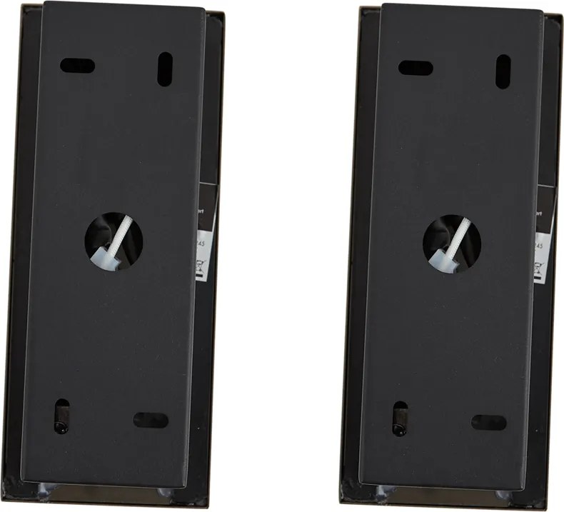 Zestaw 2 nowoczesnych lamp ściennych ciemny brąz z LED - Plaza