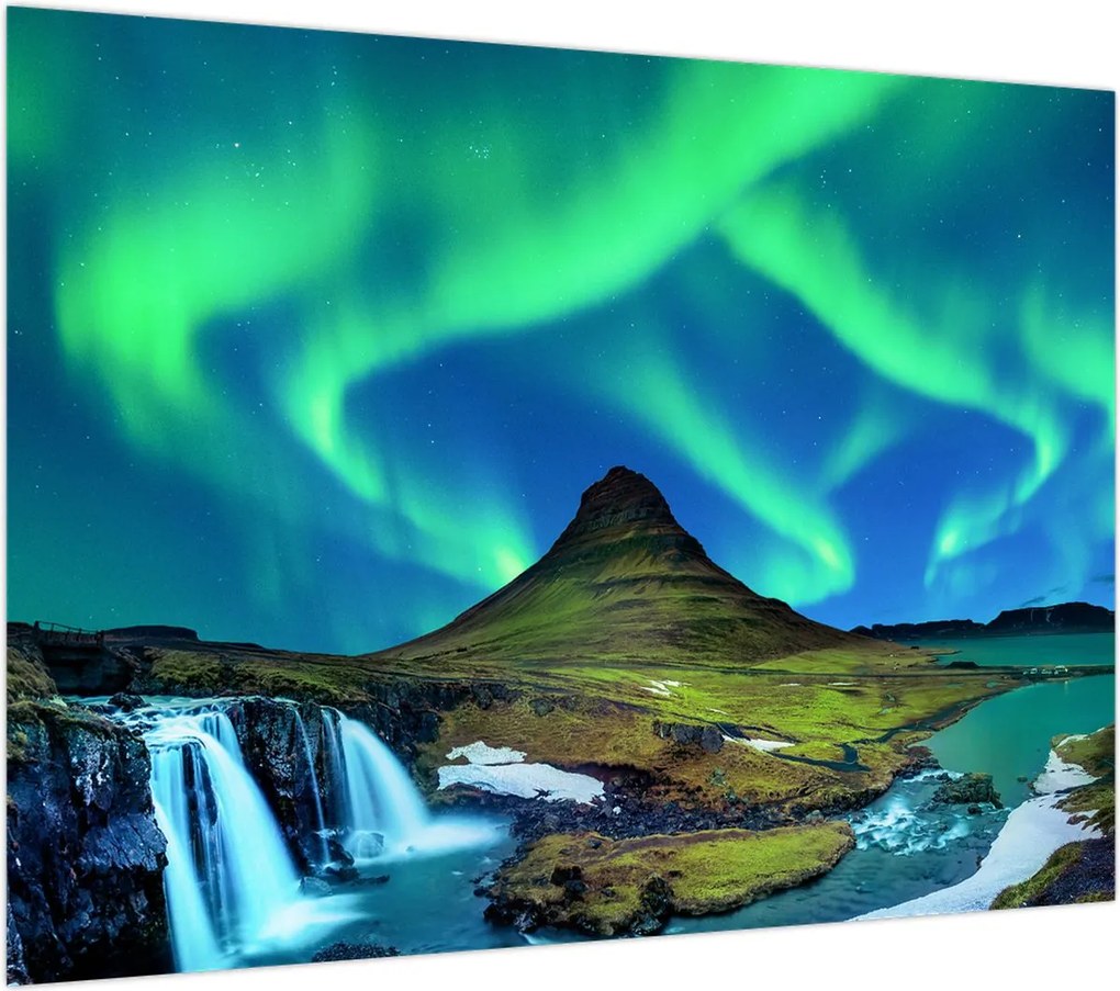 Obraz na szkle - Kirkjufell, Islandia (70x50 cm)