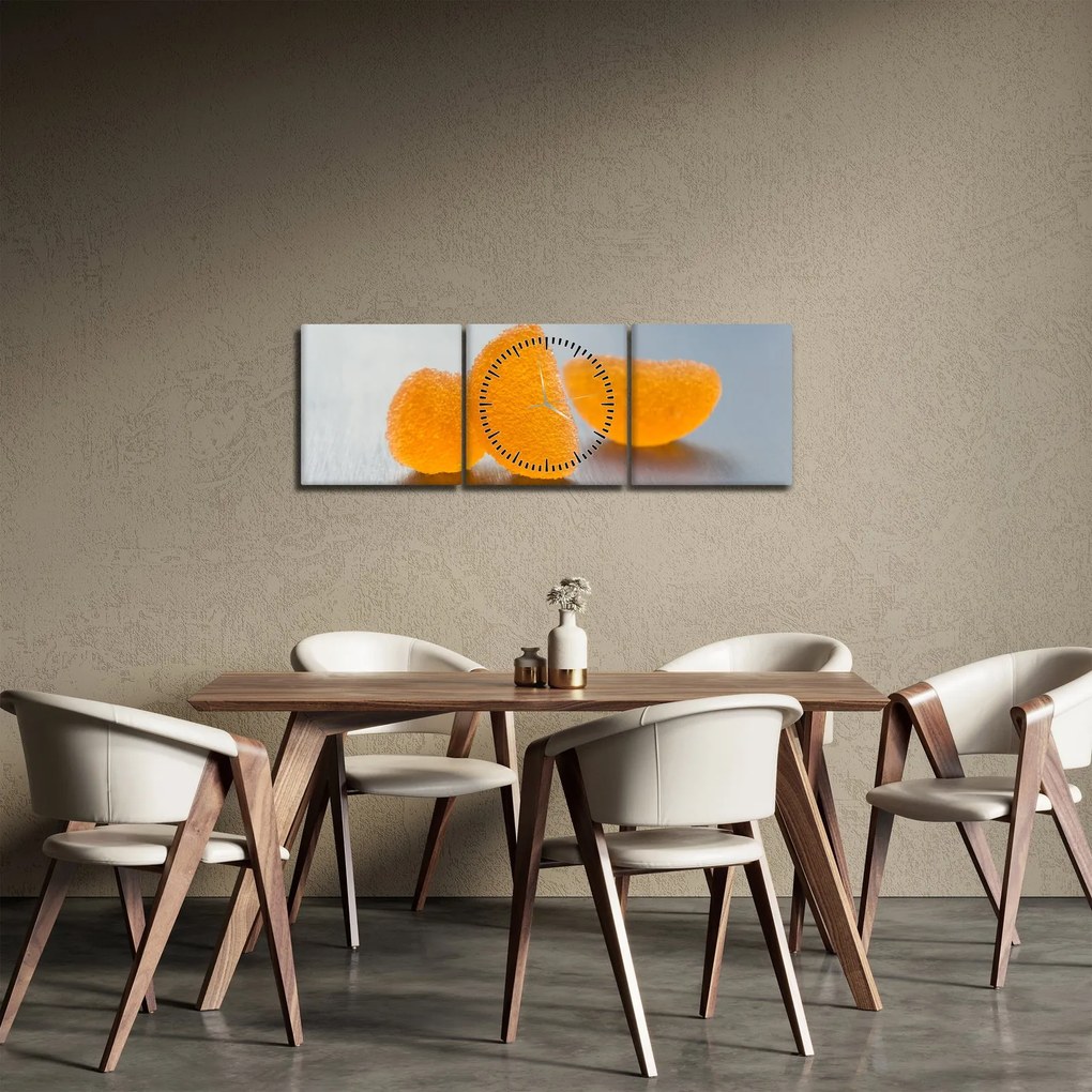 Obraz mandarynek (z zegarem) (90x30 cm)