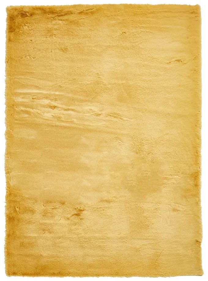 Żółty dywan Think Rugs Teddy, 80x150 cm