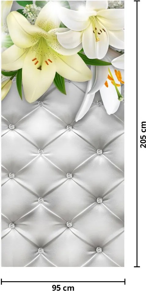 Fototapeta na drzwi - Kwiaty lilii (95x205cm)