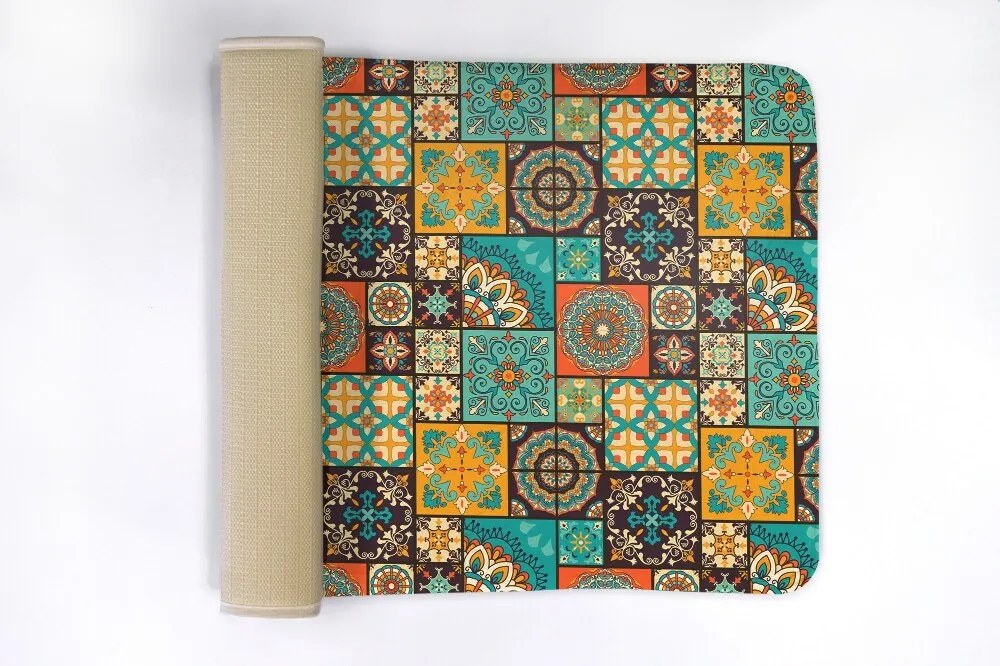 Dywanik łazienkowy Dywanik łazienkowy Kolorowe wzory geometryczne