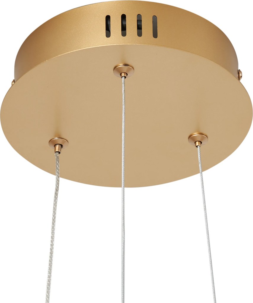 Designerska lampa wisząca złota i transparentna z 3-stopniową regulacją ściemniania - Scacrylic