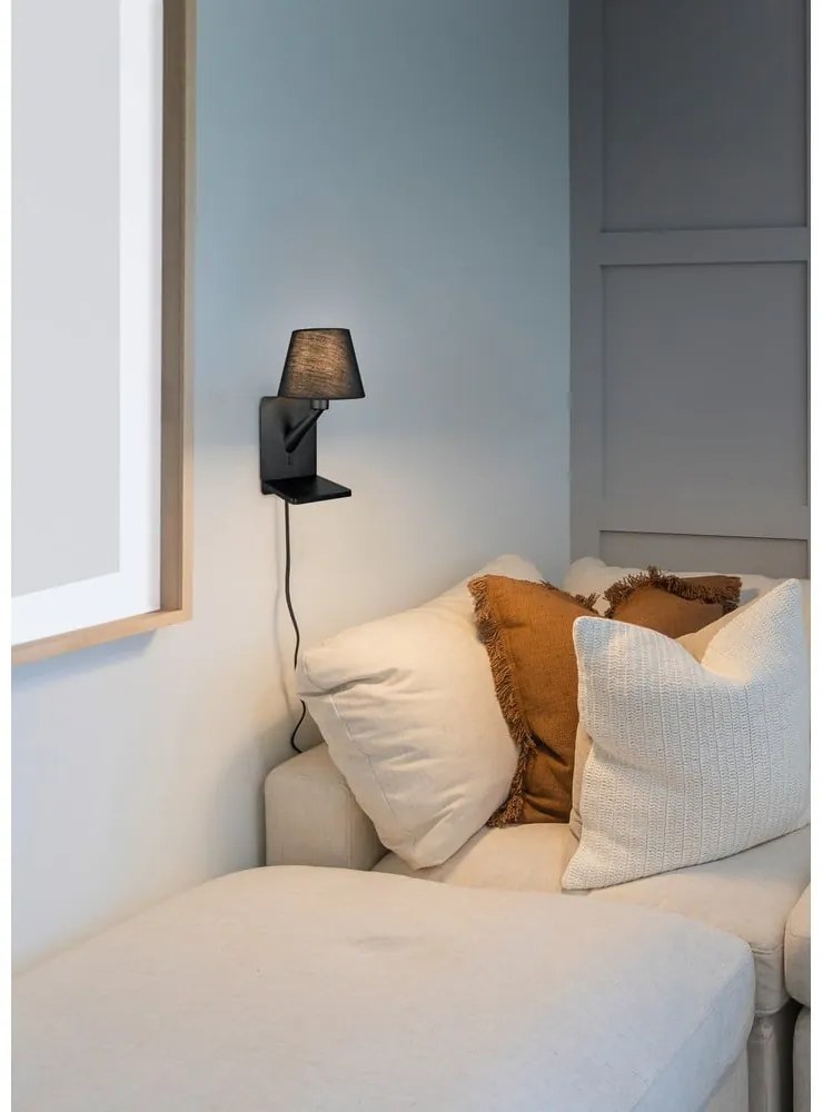 Kinkiet w kolorze matowej czerni Comfort – Trio