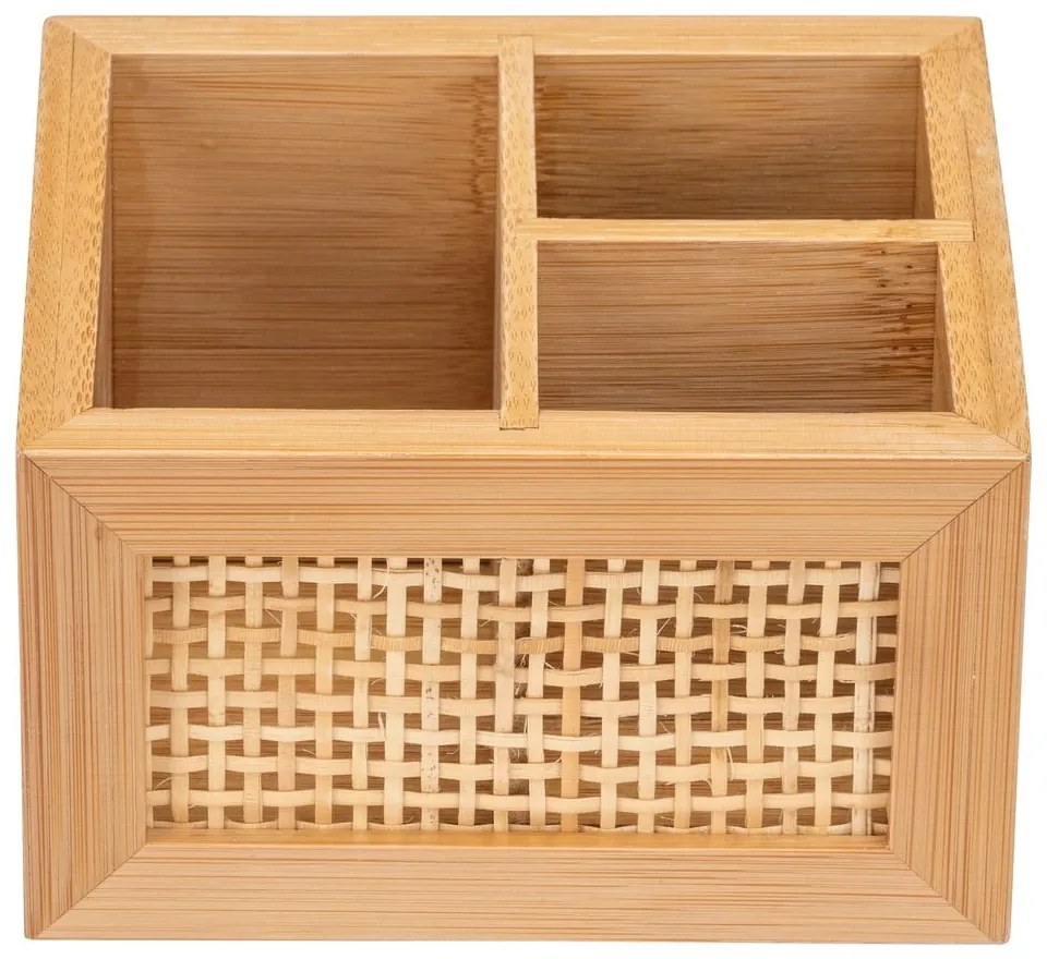 Bambusowy organizer łazienkowy Wenko Allegre, 12x9 cm