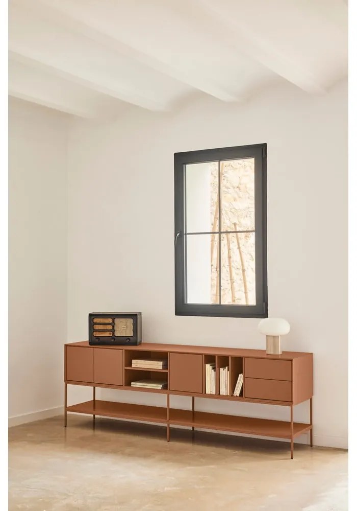 Ceglasta szafka pod TV 220x74x45 cm Platt – Teulat