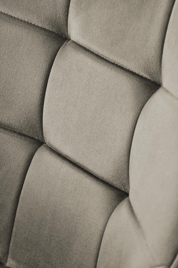 Krzesło do jadalni obrotowe z podłokietnikami beżowe welurowe K588