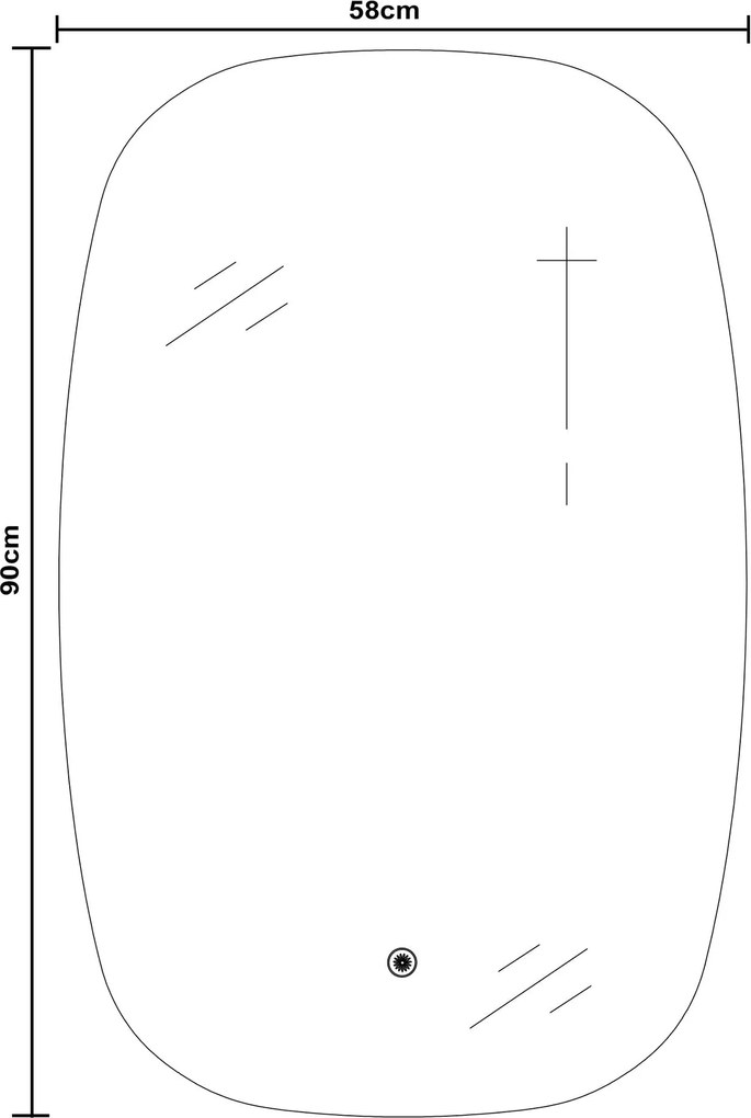 Podświetlane lustro łazienkowe LED INALCO Oval